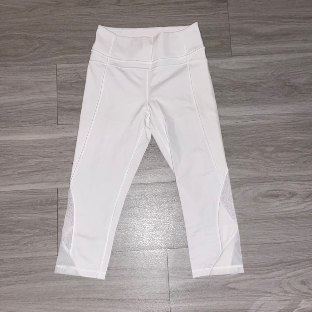 Moving Sale! Lululemon White Mesh Crops